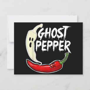 Carte Postale Poivre Fantôme Drôle épicé Halloween Fantôme Peppe