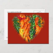Carte Postale Poivrons chiliens chauds (Devant / Derrière)
