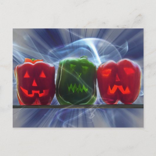 Carte Postale Poivrons Jack O Lantern (Devant)