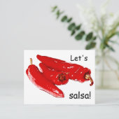 Carte Postale poivrons rouges, salsa (Debout devant)