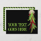 Carte Postale poivrons verts (Devant / Derrière)