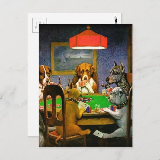 Carte Postale Poker (Devant / Derrière)