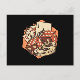 Carte Postale Poker Cards Chips Casino Gambling Cards Player Gif