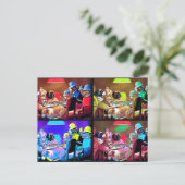 Carte postale : Poker Dogs Pop Art (Debout devant)