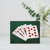 Carte Postale Poker Hands - Brosse Royale - Costume Diamants (Debout devant)