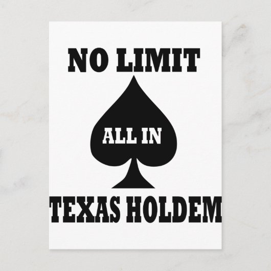 Carte Postale Poker - Texas Holdem (Devant)