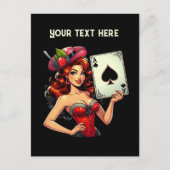 Carte Postale Poker vintage cool (Devant)