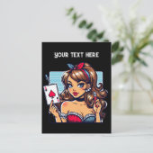 Carte Postale Poker vintage cool (Debout devant)