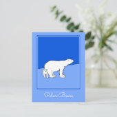 Carte Postale Polar Bear Mom and Cub Peinture - Wildlife Art (Debout devant)