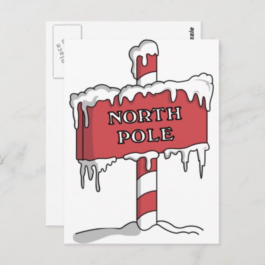 Carte Postale Pôle Nord (Devant / Derrière)