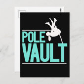 Carte Postale Pole Vaulting Girl Pole Vaulter (Devant / Derrière)