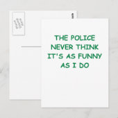 Carte Postale police (Devant / Derrière)