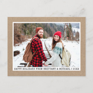 Carte Postale Police de machine à écrire tendance minimaliste ph