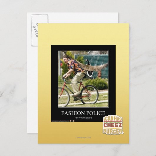 Carte Postale Police de mode (Devant / Derrière)