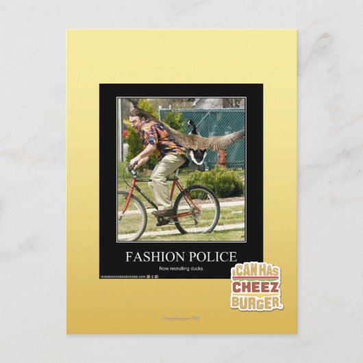 Carte Postale Police de mode (Devant)