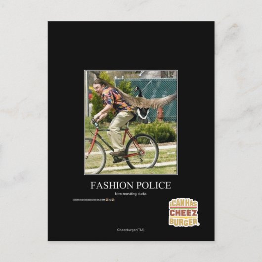 Carte Postale Police de mode (Devant)