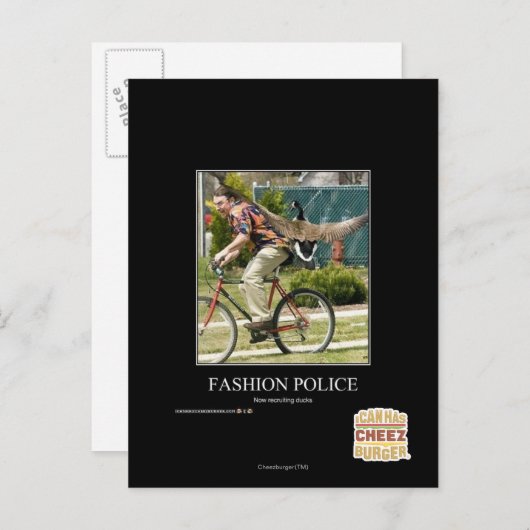 Carte Postale Police de mode (Devant / Derrière)