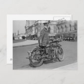 Carte Postale Police de moto, 1922 (Devant / Derrière)