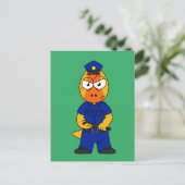 Carte Postale Police de Pachycéphalosaure. (Debout devant)