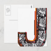 Carte Postale Police du ` s d'Inca, lettre J (Devant / Derrière)