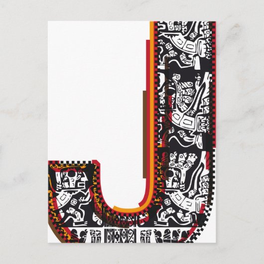 Carte Postale Police du ` s d'Inca, lettre J (Devant)