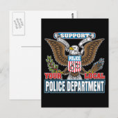 Carte Postale Police locale de soutien (Devant / Derrière)