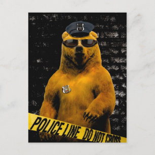 Carte Postale Police Officer Bear!