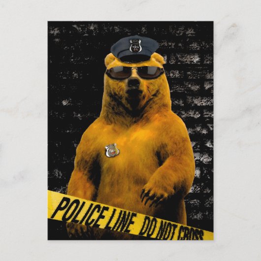 Carte Postale Police Officer Bear! (Devant)
