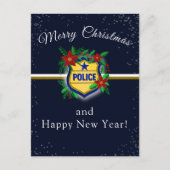 Carte Postale Police Shield Merry Christmas & Happy New Year (Devant)