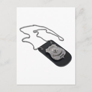 Carte Postale PoliceBadgeLeatherHolder120911