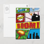 Carte Postale Polices de bande dessinée ! (Devant / Derrière)