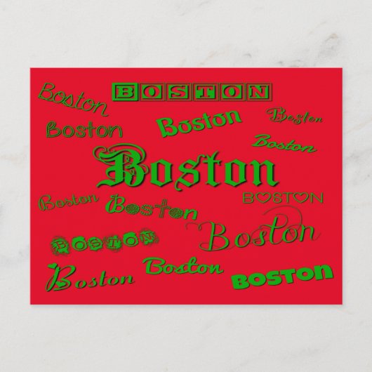 Carte Postale Polices vertes de Boston (Devant)