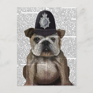 Carte Postale Policier de Bulldog