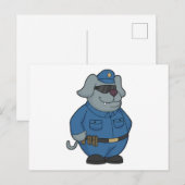 Carte Postale Policier de chien Police (Devant / Derrière)