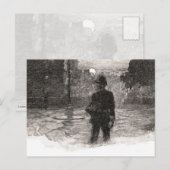 Carte Postale Policier de Londres la nuit (Devant / Derrière)