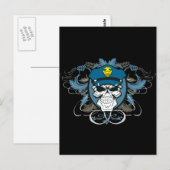 Carte Postale Policier du crâne (Devant / Derrière)