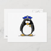 Carte Postale Policier Penguin (Devant / Derrière)