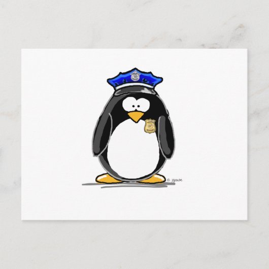 Carte Postale Policier Penguin (Devant)