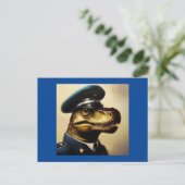 Carte Postale Policier T Rex (Debout devant)