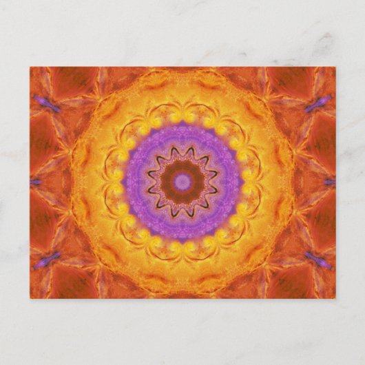 Carte postale polie de mandala de Sun (Devant)