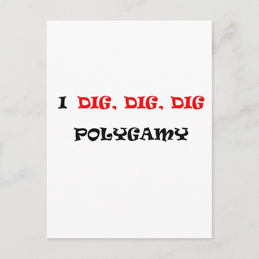 CARTE POSTALE POLIGAMIE (Devant)