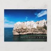 Carte Postale Polignano a Mare maisons sur une falaise dans les  (Devant)