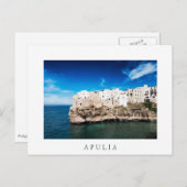 Carte Postale Polignano a Mare maisons sur une falaise dans les  (Devant / Derrière)