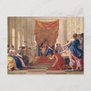 Carte Postale Poliphilus Kneeling avant la reine Eleuterylida