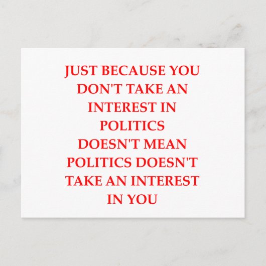 CARTE POSTALE POLITIQUE (Devant)