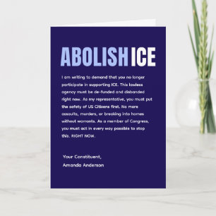 Carte postale politique anti-Glace personnalisée
