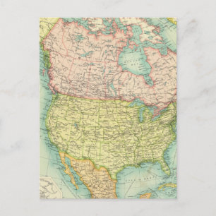 Carte Postale Politique nord-américaine