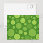 Carte Postale Polka Alien Vert Bulles Points (Devant / Derrière)