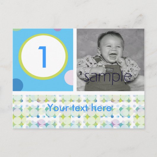 Carte Postale Polka Dot Anniversaire (Devant)