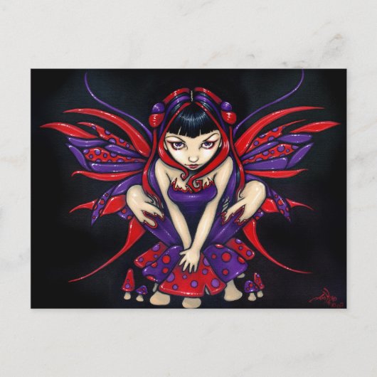 Carte postale "Polka Dot Musroom Fairy" (Devant)